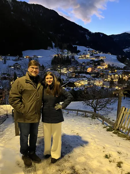 Helena e William em uma noite de inverno